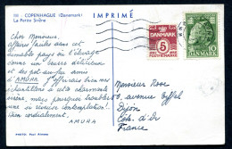 RC 27343 DANEMARK 1957 CROISIERE AMORA CARTE PUBLICITAIRE POUR DIJON COTE D'OR FRANCE - Lettres & Documents