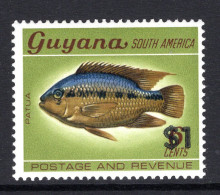 Guyana 1983 Surcharge - $1 On 6c Fish HM (SG 1088) - Guyana (1966-...)