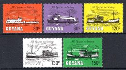 Guyana 1983 Riverboats Set HM (SG 1127-1131) - Guyane (1966-...)