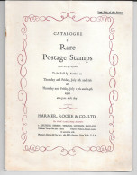 Catalogue Harmer, Rooke Juillet 1950 RARE POSTAGE STAMPS 74 Pages 1002 Lots - Catalogues De Maisons De Vente