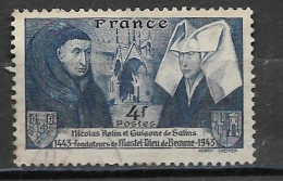 France 1943 Oblitéré  N° 583  -  Nicolas Rolin  -  Hotel Dieu De Beaune - Usados