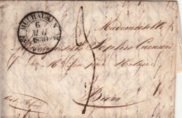 MARQUE POSTALE  LAC  66 MULHAUSEN VERS BARR   6 MAI 1830 - 1801-1848: Précurseurs XIX