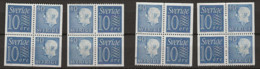 1954 MNH Sweden Booklet Panes Mi 522 - H-blatt 29-32 - Nuevos