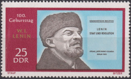 1970 DDR ** Mi:DD 1559, Sn:DD 1190, Yt:DD 1252, Sg:DD E1280, Wladimir Lenin, Buchtitel - Neufs