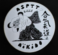 AUTOCOLLANT ASPTT LILLE - AIKIDO - SPORT ARTS MARTIAUX - 59 NORD - Autocollants