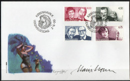 Martin Mörck. Denmark 1999. Danish Revue. Michel 1215 - 1218 FDC. Signed. - FDC