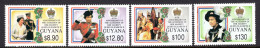 Guyana 1992 40th Anniversary Of Queen Elizabeth II's Accession Set HM (SG 3294-3297) - Guyane (1966-...)