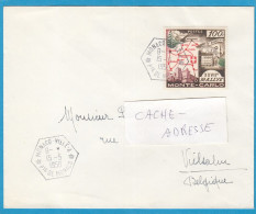 LETTRE DE MONACO-VILLE POUR VIELSALM,BELGIQUE.1958. - Cartas & Documentos