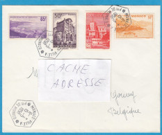 LETTRE DE MONACO-VILLE POUR GOUVY,BELGIQUE.1958. - Storia Postale