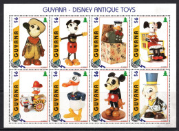 Guyana 1996 Disney Antique Toys Sheetlet HM (SG 4799-4806) - Guyane (1966-...)