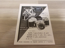 Reclame Advertentie Uit Oud Tijdschrift 1951 - Alpha Linea Reflex Appareil Photographie - PIGNONS S.A. Ballaigues - Advertising