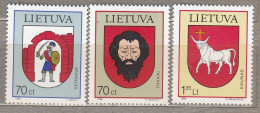 LITHUANIA 1998 Coat Of Arms MNH(**) Mi 673-675 # Lt695 - Briefmarken