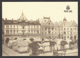 113380/ NOVI SAD, Central Square With The Grand Hotels Mayer And Queen Elizabeth, In 1909, From An Old Picture-postcard  - Serbie
