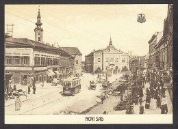 113377/ NOVI SAD, The Walk And Market-place Along The Main Street, In 1912, From An Old Picture-postcard - Serbie