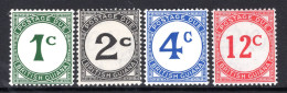 British Guiana 1952 Postage Due - Chalk-surfaced Paper - Set HM (SG D1a-D4a) - Britisch-Guayana (...-1966)