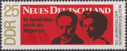 1968 DDR ** Mi:DD 1419, Sn:DD 1056, Yt:DD 1115, Sg:DD E1140, Karl Liebknecht Und Rosa Luxemburg - Unused Stamps