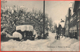 Dorfstrasse In PFÄFERS Im Winter, Gastwirtschaft Zum Adler - Pfäfers