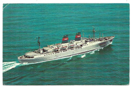 Postcard American President Lines Liner SS President Roosevelt Aerial View Posted Japan 1963 - Paquebots