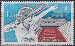 F-EX48284 FRANCE MNH 1977 SPORT TENNIS ROLAND GARROS.  - Tenis