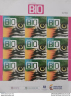 2017 COLOMBIA, BIO PROGRAM, EYE OF BIRD, GUACAMAYA ARA ARARAUNA, IMPOSSIVE AND SHOWY BIRD OF THE TROPICAL FOREST, COLCIE - Colombia