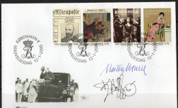Martin Mörck. Denmark 2000. Events Of The 20th Century. Michel 1234 - 1237 FDC. Signed. - FDC