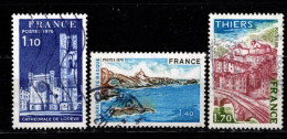 - FRANCE - 1976 - YT N° 1902 / 1904 - Oblitérés - Série Complète Tourisme - Usados