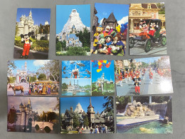 Lot Of 10, Main Street Concert, Minnie Mickey Mouse, Sleeping Beauty Castle, DISNEYLAND Anaheim California Postcard - Disneyland