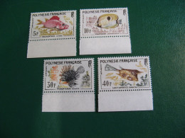 P0LYNESIE YVERT POSTE ORDINAIRE N° 18/21 TIMBRES NEUFS ** LUXE - MNH - SERIE COMPLETE - COTE 42,50 EUROS - Unused Stamps