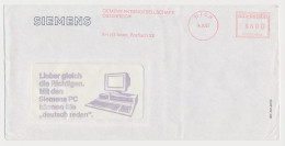 Illustrated Meter Cover Austria 1987 Siemens - PC - Personal Computer - Computers