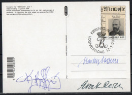 Martin Mörck. Denmark 2000. Events Of The 20th Century. Michel 1234 On Prestamped Card. USED. Signed. - Sonstige & Ohne Zuordnung