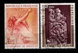 - FRANCE - 1973 - YT N° 1742 / 1743 - Oblitérés - Oeuvres D'art - Gebraucht