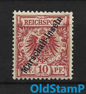 DR KOLONIEN Dt. MARSHALL-INSELN 1897 MLH * Mi.# 3 "I"  Kaizer Yachts Deutsches REICHPOST Stamps / Alemania - Marshall Islands