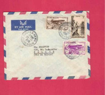 Lettre Par Avion De 1956 Pour La France - YT N° 189, PA 5 Et PA 8 - Lettres & Documents