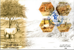 DUBAI  FDC,  U.A.E. Gazelles  /  Lettre De Première Jour, Gazelles   2006 - Game