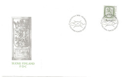 Finland   1988  National Coat Of Arms. Heraldic Lion Mi 1035 FDC - Lettres & Documents