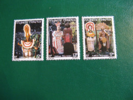 P0LYNESIE YVERT POSTE ORDINAIRE N° 181/183 TIMBRES NEUFS ** LUXE - MNH - SERIE COMPLETE - COTE 2,50 EUROS - Neufs