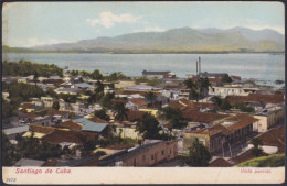 POS-1862 CUBA POSTCARD CIRCA 1910 SANTIAGO DE CUBA HARBOR PANORAMIC VIEW.  - Kuba