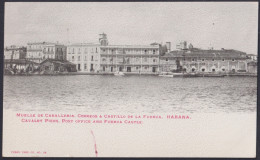 POS-1873 CUBA POSTCARD CIRCA 1910 HAVANA CAVALRY HARBOR & FORCE CASTLE.  - Kuba