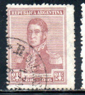 ARGENTINA 1917 JOSE DE SAN MARTIN 24c USED USADO OBLITERE' - Oblitérés