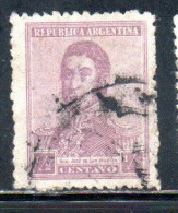 ARGENTINA 1918 1919 JOSE DE SAN MARTIN 1/2c USED USADO OBLITERE' - Usados