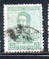 ARGENTINA 1918 1919 JOSE DE SAN MARTIN 3c USED USADO OBLITERE' - Usados