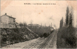 Miribel Les Balmes Quartier De La Gare Station Train Locomotive Ain 01700 Cpa Non Ecrite Au Dos TB.Etat - Zonder Classificatie