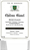 ETIQUETTES DE VIN. Château BLANET  (Bordeaux).  Edouard Young. 0.75cl. ..G984 - Bordeaux