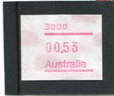 AUSTRALIA - 1987  53c  FRAMA ECHIDNA   POSTCODE  3000 (MELBOURNE)  FINE USED - Timbres De Distributeurs [ATM]