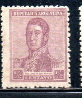 ARGENTINA 1920 JOSE DE SAN MARTIN 1/2c MH - Unused Stamps