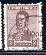 ARGENTINA 1920 JOSE DE SAN MARTIN 2c USED USADO OBLITERE' - Usados