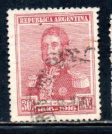 ARGENTINA 1920 JOSE DE SAN MARTIN 30c USED USADO OBLITERE' - Used Stamps