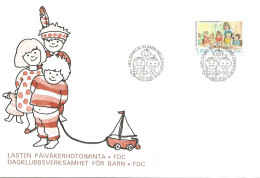 Finland   1988 40th Anniversary Of The Day Nurseries For Children  Mi 1065 FDC - Lettres & Documents