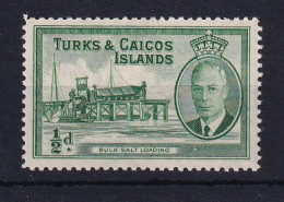 Turks & Caicos Is: 1950   KGVI   SG221    ½d      MNH - Turcas Y Caicos