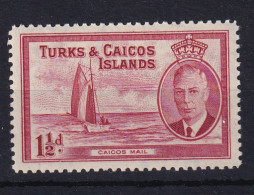 Turks & Caicos Is: 1950   KGVI   SG223    1½d      MH - Turks & Caicos